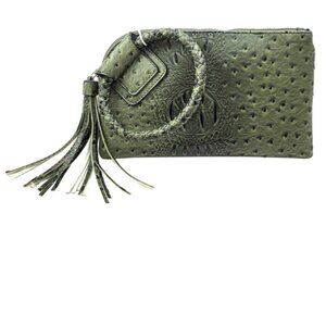 Ostrich Print Wristlet